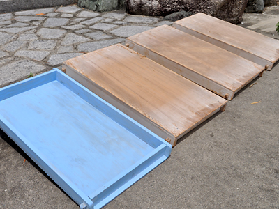 晴れたので、とりあえず乾かしてみる