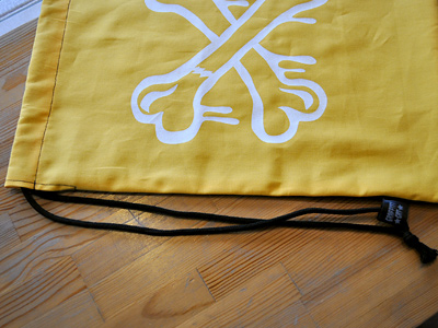 タグは2回縫って補強した 360)シューズ用の巾着袋ができた話