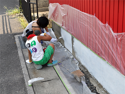 ラストスパート! 436)塗ってなかった外壁の一部をちょこっと塗装したって話