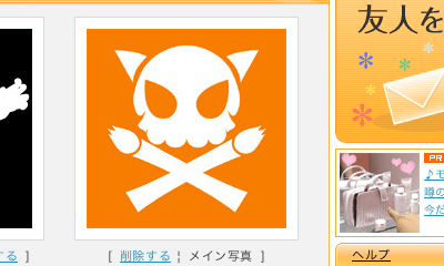 ふむ、細かいなぁ、やることが ミクシィのメイン画像にしてみる