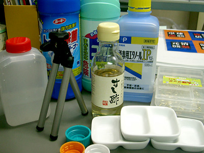 100円ショップで買ってきたものと家にあったもの