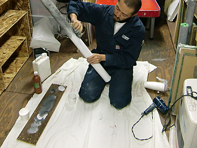 叩くように塗るのです