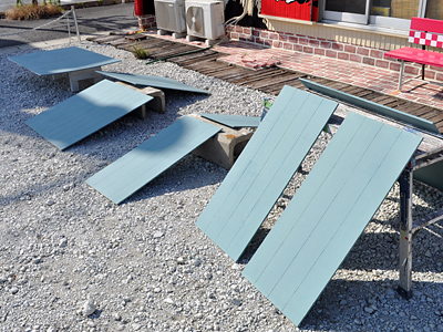 塗ってるそばから乾いていく