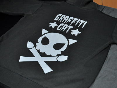 猫ドクロプルオーバーパーカー フロント