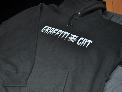 猫ドクロプルオーバーパーカー バック