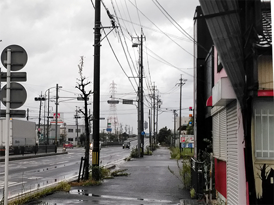 高浜新町交差点信号停電です