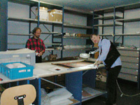 ジャクソン教授の作業風景