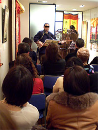 「田上操・しろのゆみ　チベットタンカ二人展」ライブ写真