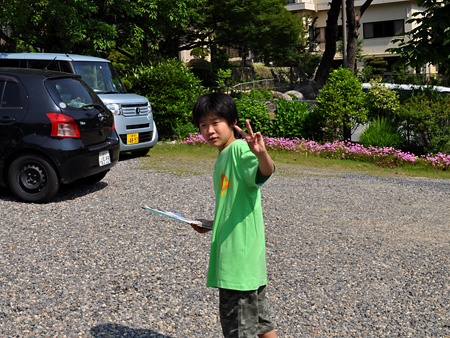 炎天下の中がんばってた