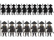 整列する槍組足軽-2