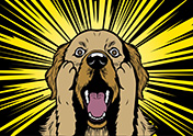 アメコミ風「驚く人（犬）」-8