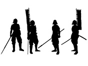 武将のシルエット-1-戦国時代