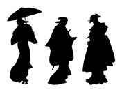 浮世絵シルエット-1-江戸時代