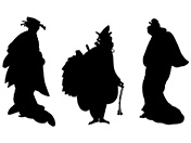 浮世絵シルエット-2-江戸時代