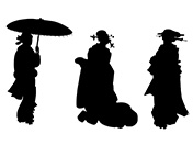 浮世絵シルエット-3-江戸時代