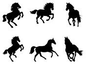 馬のシルエット-1