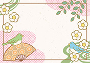 少しレトロな春のフレーム-11（A4横）