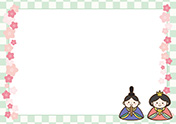 シンプルな雛祭り背景-4（A4横）
