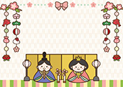 雛祭り背景-6（A4横）