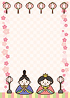 雛祭り背景-2（A4縦）