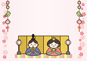 雛祭り背景-3（A4横）