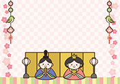 雛祭り背景-4（A4横）