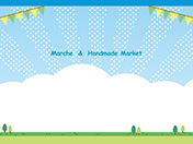 シンプルな初夏の背景-4（A4横）