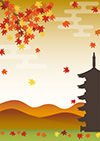 秋の背景-4（A4縦）