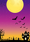 シンプルなハロウィン背景-14（A4縦）