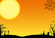 シンプルなハロウィン背景-2（A4横）