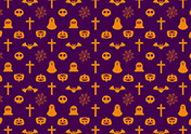 シンプルなハロウィン背景-20（A4横）