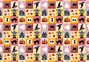 ハロウィンのパターン背景-3（A4）