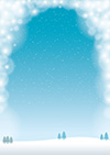 シンプルな冬の背景-8（A4縦）