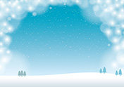 シンプルな冬の背景-8（A4横）