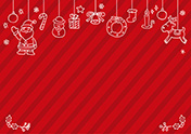 シンプルクリスマス背景-11（A4横）