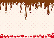 垂れたチョコのフレーム-9（A4横）