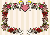 バレンタインフレーム-1（A4横）