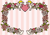 バレンタインフレーム-2（A4横）