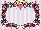 バレンタインフレーム-3（A4横）