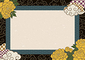 和柄フレーム背景-10（A4横）