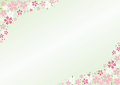 シンプルな桜のフレーム-8（A4横）
