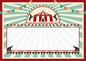 サーカス風の背景-1（A4横）