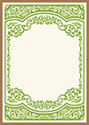 アラベスク背景フレームA-1（新緑）