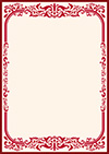 アラベスク背景フレームB-5（赤）