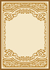 アラベスク背景フレームA-2（金）