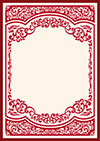 アラベスク背景フレームA-5（赤）