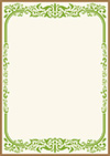 アラベスク背景フレームB-1（新緑）