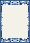 アラベスク背景フレームB-3（紺）