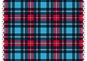タータンチェック-5（A4横・赤と青）