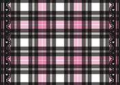 タータンチェック-1（A4横・ピンク）